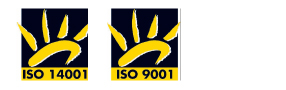 ENJO ISO14001とISO9001の取得を示すマーク
